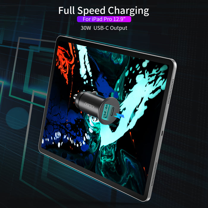 Choetech Super Mini PD3.0 30w Fast Car Charger