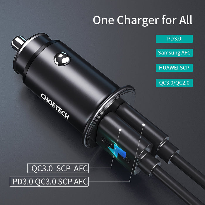 Choetech Super Mini PD3.0 30w Fast Car Charger