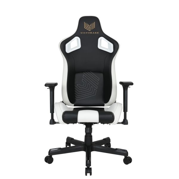 Victorage Premium PU Leather Gaming Chair - Delta Series - White/Black