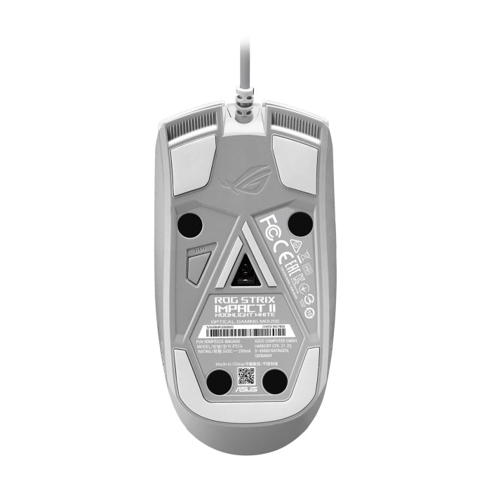 Asus P516 Rog Strix Impact II Moonlight White Optical Wired Gaming Mouse