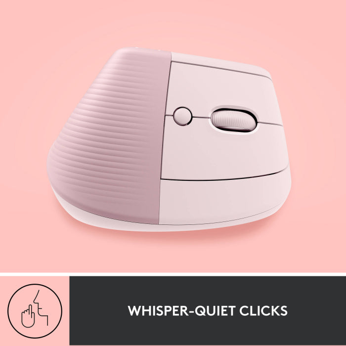 Logitech Lift Bluetooth Vertical Ergonomic Mouse - Pink