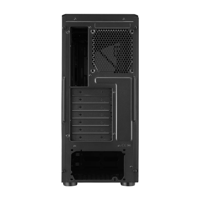 CoolerMaster CMP 510 Mid Tower Steel Plastic Tempered Glass Panel Case with 3 ARGB Fans - Black