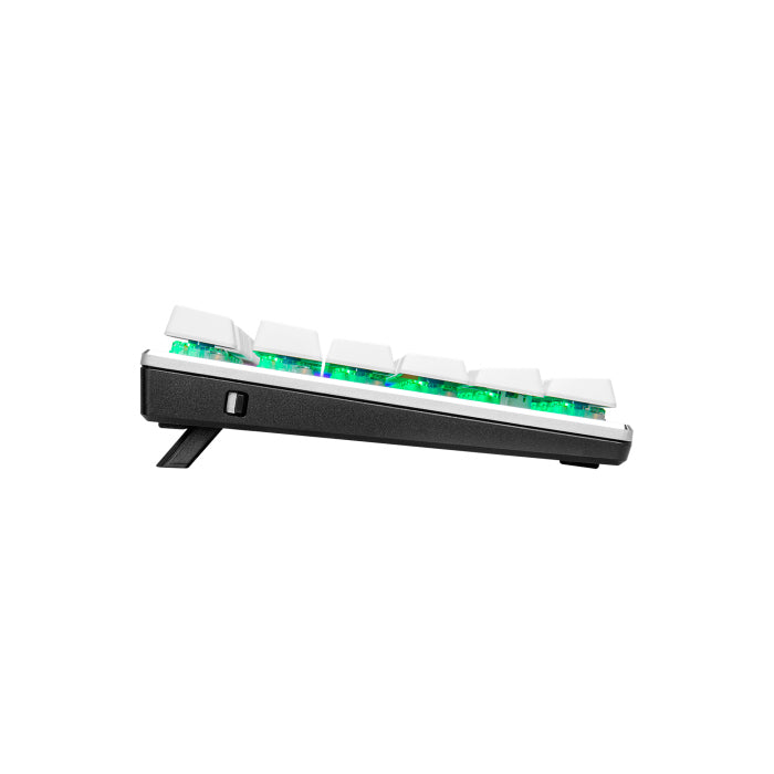 Cooler Master SK653 Full Sized Wireless/Bluetooth RGB Mechanical Keyboard With Low Profile Clicky Blue Switch - White