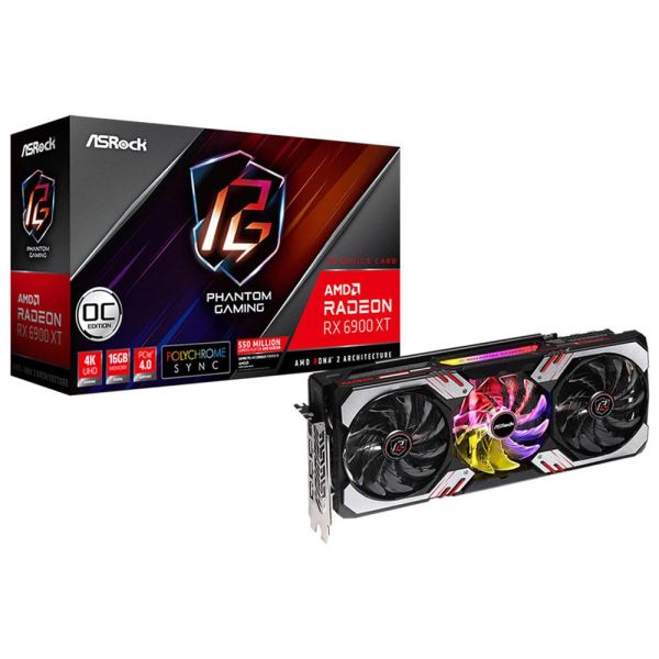 AsRock AMD Radeon RX 6900 XT Phantom Gaming D 16G OC Graphics Card