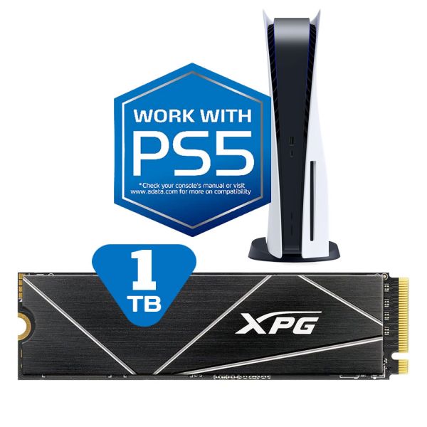 XPG Gammix S70 Blade 1TB SSD Compatible with PS5 Internal Solid State Drive - Black