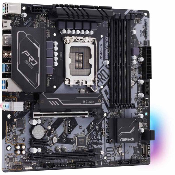 ASRock Intel B660M Pro RS - Gaming Motherboard - Black