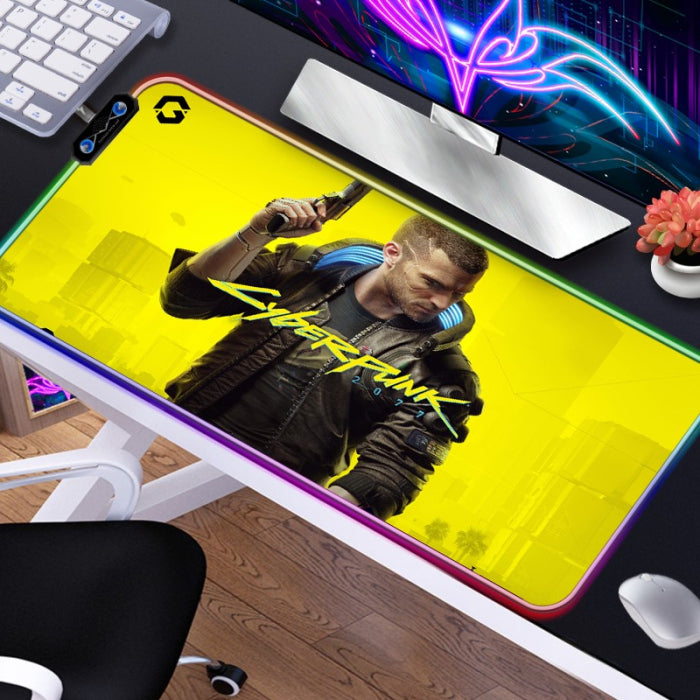 GAMEON LED Luminous Gaming Mousepad With RGB Lighting (900x400x3mm) - Cyberpunk 2077 Edition