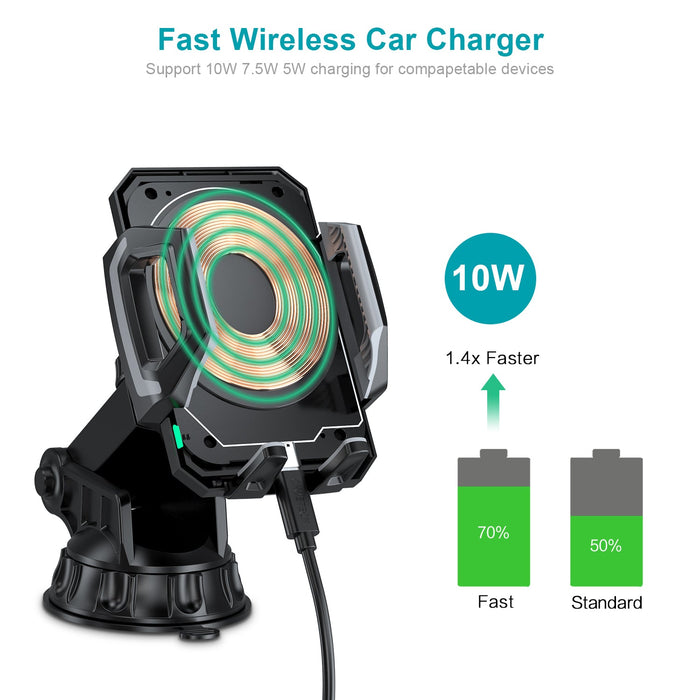 Choetech 10W Wireless Car Mount - Black
