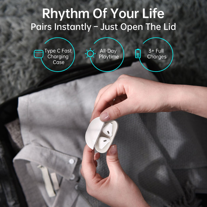 Choetech True Wireless Earbuds, White