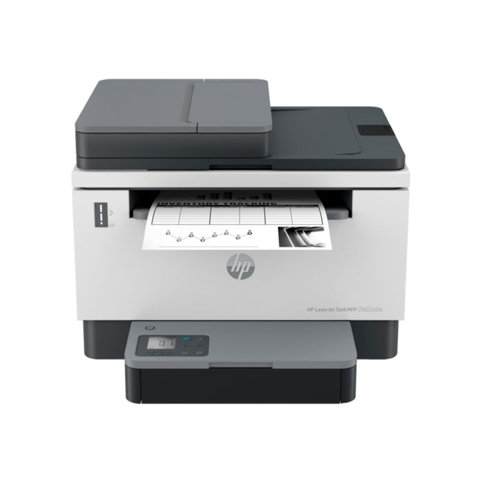 HP LaserJet Tank MFP 2602SDW A4 Printer, ADF + Flatbed Scanner, Copier & Fax With Duplex Printing - LAN & WiFi