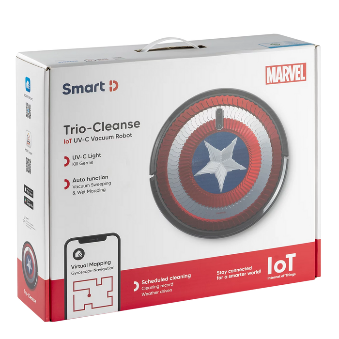 Smart D Trio-Cleanse IoT UV-C Vacuum Robot (Captain America) (RO1SUKDD1)