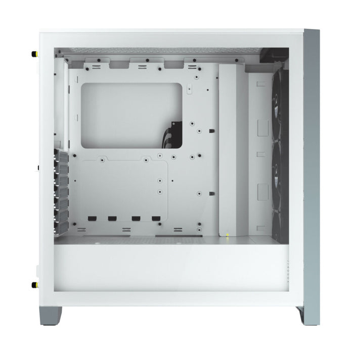 Corsair iCUE 4000X Mid-Tower Side Tempered Glass Panel Case with 3 RGB Fans - White