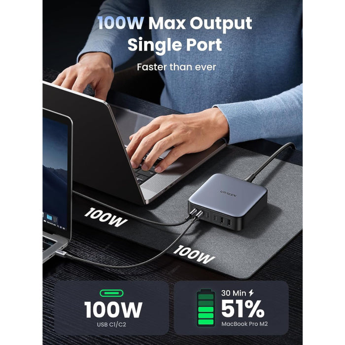 UGreen CD271 Nexode 200W USB C GaN Desktop Charger-6 Ports