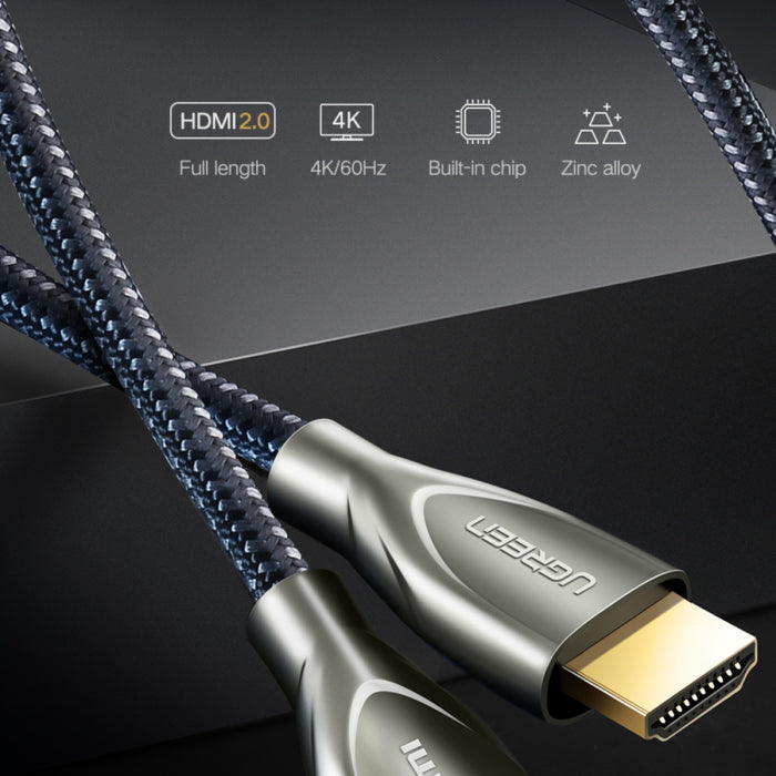 UGreen HDMI 2.0 Carbon Fiber Zinc Alloy Cable 5m - Black