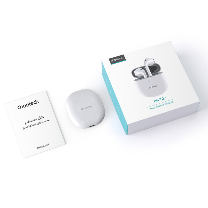Choetech True Wireless Earbuds, White