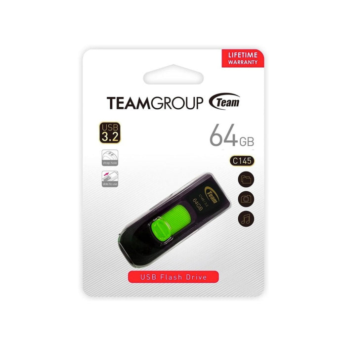 TeamGroup T-Force C145 64GB USB 3.2 Gen 1 Flash Drive 100Mb/s Speed
