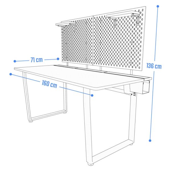 Dezctop Bifrost DB160 Edition Gaming Desk - Black