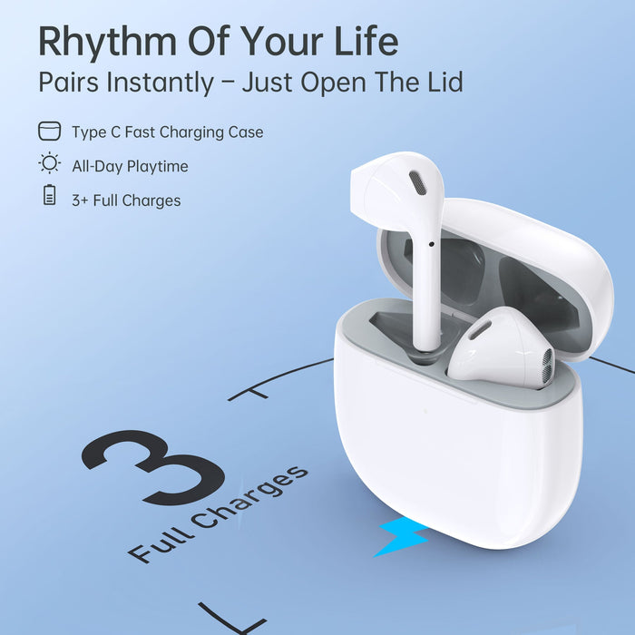 Choetech True Wireless Earbuds, White