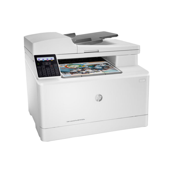 HP Color Laserjet Pro MFP M183FW A4 Printer, ADF + Flatbed Scanner, Copier & Fax With Duplex Printing - LAN, WiFi & Fax