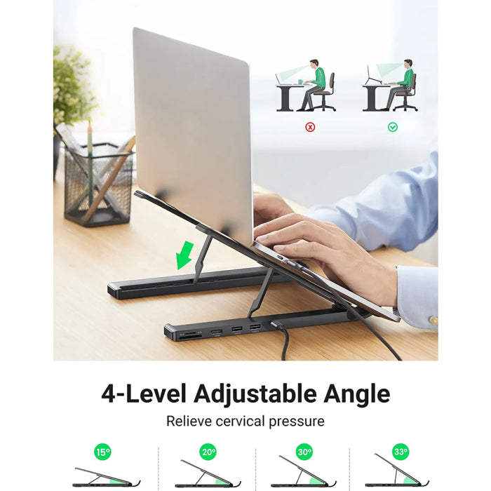 UGreen Laptop Stand Docking Station With 5-in 1 Hub 4K HD