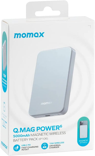 Momax Q.MAG Power 6 Magnetic Wireless Battery 5000mAh (Pink) IP106P