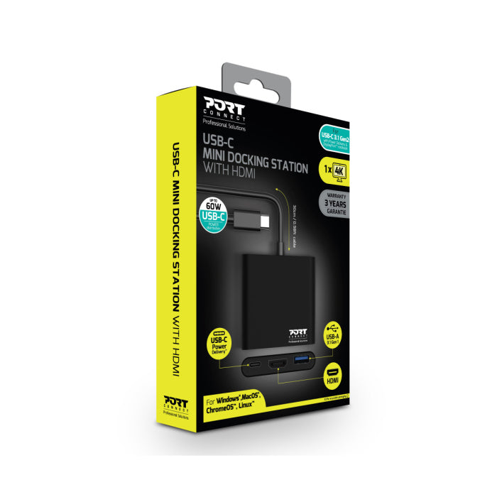 Port Designs USB-C Mini Docking Station With HDMI For USB-C 3.1 Gen2