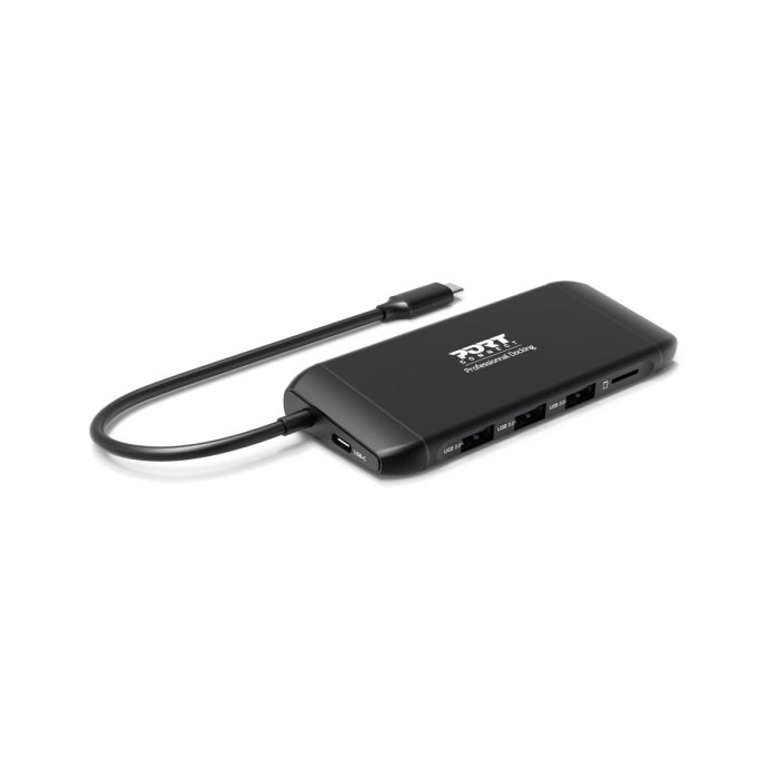 Port Designs USB-C Dual Screen Travel Docking Station For USB-C 3.1 Gen2