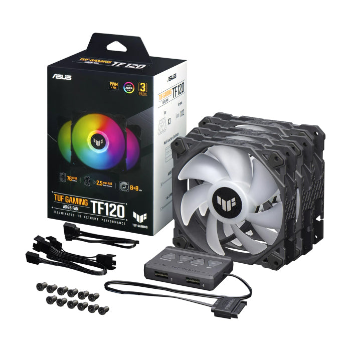 Asus TUF Gaming TF120 ARGB Triple Fan Kit with Controller