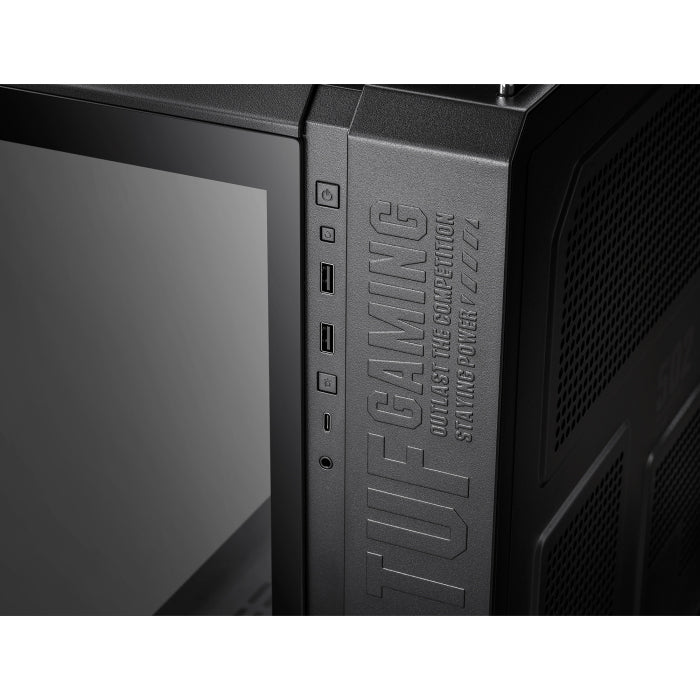 Asus TUF Gaming GT502 Mid Tower Steel Plastic TG Front Side & Left Side Tempered Glass Panel Case - Black