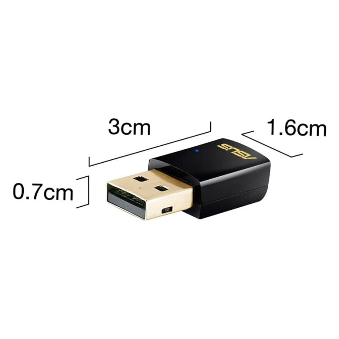 Asus USB-AC51 Dual-Band Wireless-AC600 Wi-Fi Adapter