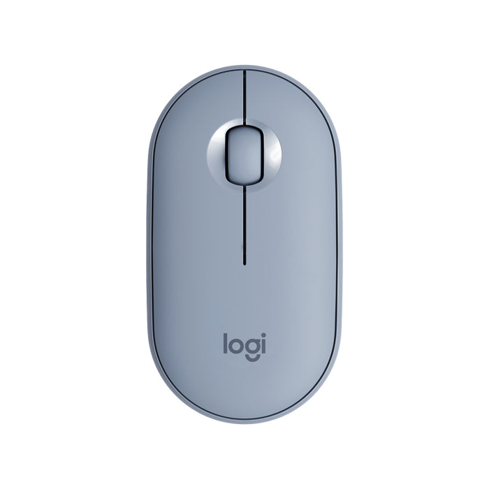 Logitech Pebble M350 Wireless Ambidextrous Mouse - Blue/Grey