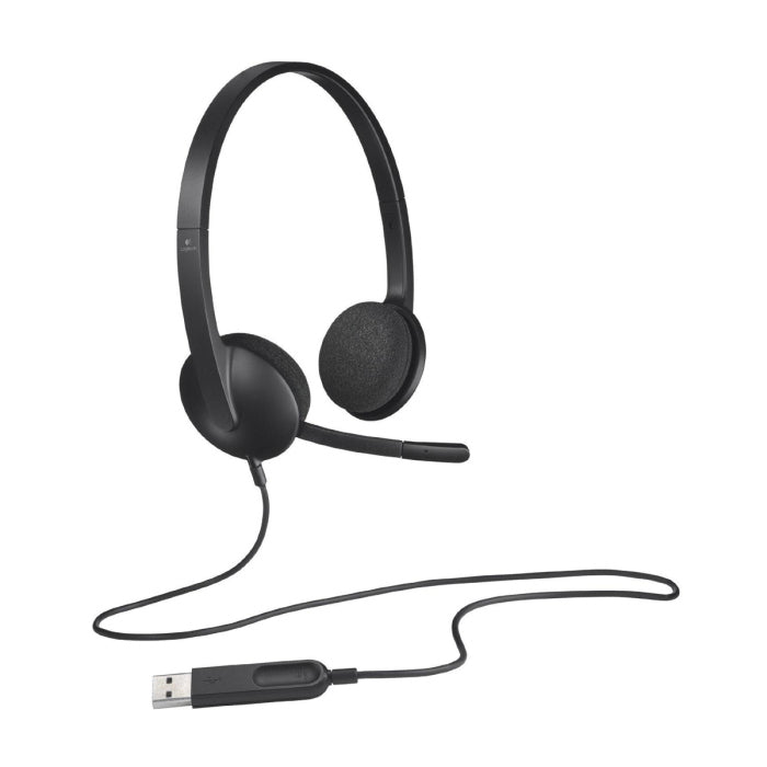 Logitech H340 USB Computer Headset - Black