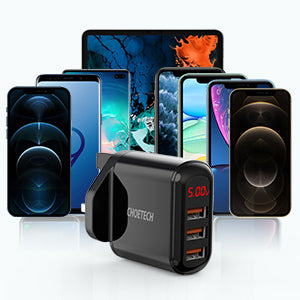 Choetech 5V/3.4A 3*usb-A digital wall charger