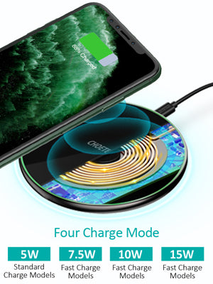 Choetech 15W Fast Wireless Charging Pad - Black