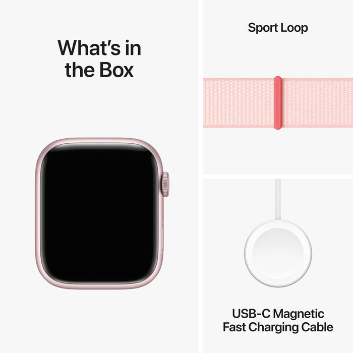Watch Series 9 GPS 41mm Pink Aluminium Case with Light Pink Sport Loop