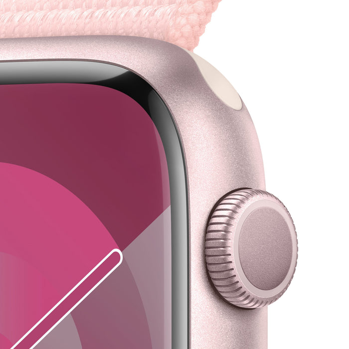 Watch Series 9 GPS 41mm Pink Aluminium Case with Light Pink Sport Loop