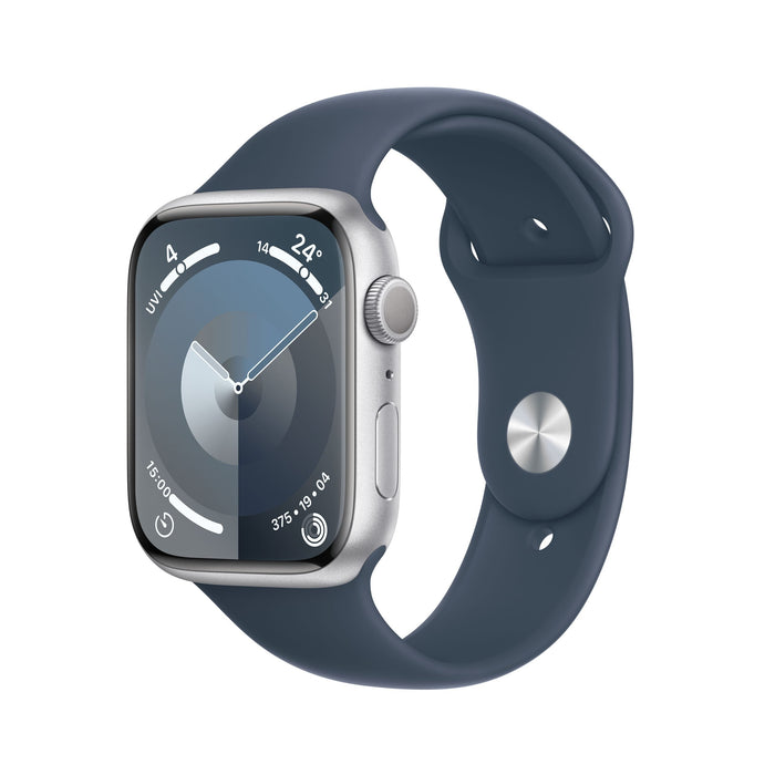 Watch Series 9 GPS 41mm Silver Aluminium Case with Storm Blue Sport Band S/M