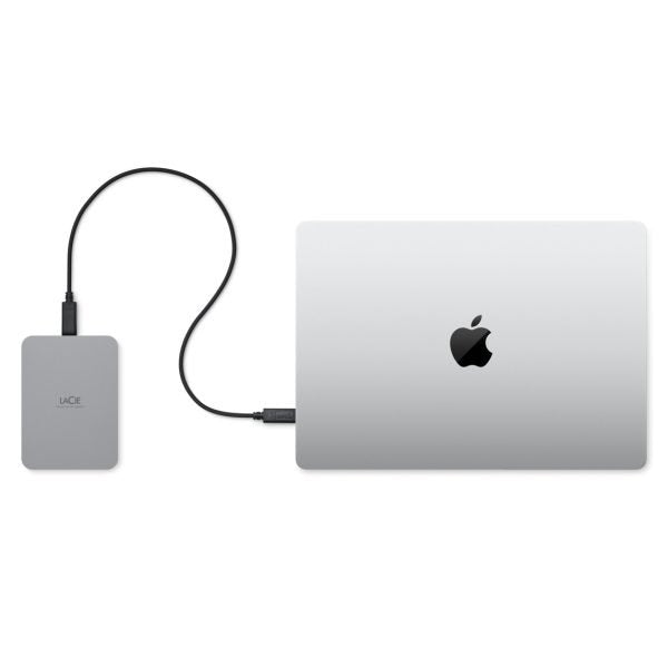 LaCie 2TB USB 3.2 Gen 1 Type-C Mobile Drive - TITANIUM SILVER