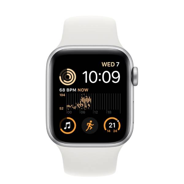 Watch SE GPS 44mm Silver Aluminium Case with White Sport Band