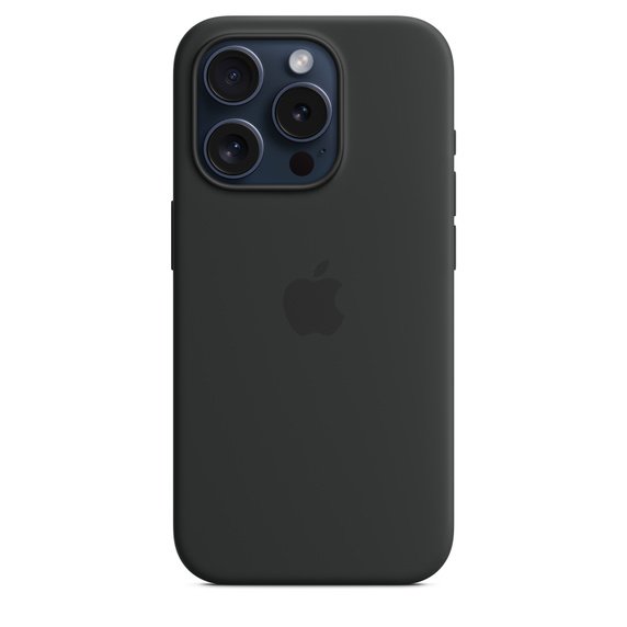 iPhone 15 Pro Max Silicone Case with MagSafe Black
