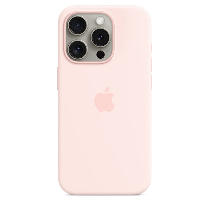iPhone 15 Pro Max Silicone Case with MagSafe Light Pink