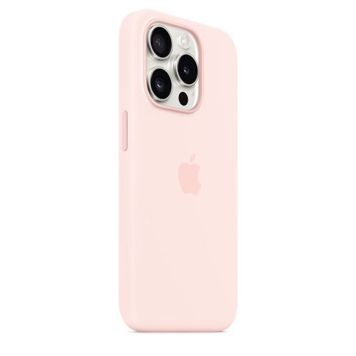 iPhone 15 Pro Max Silicone Case with MagSafe Light Pink