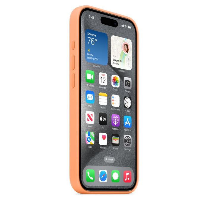 iPhone 15 Pro Silicone Case with MagSafe Orange Sorbet