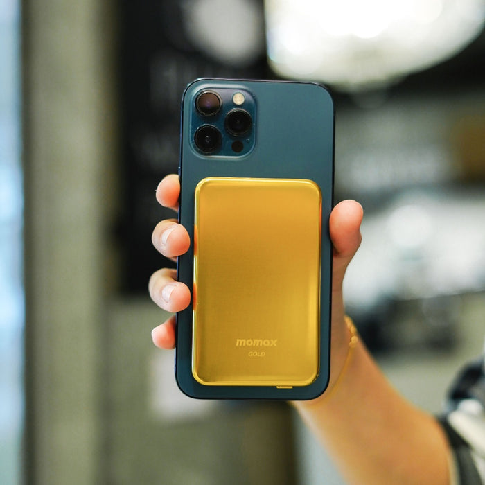 Momax Q.Mag Power 6 5000mAh Magnetic Wireless Battery Pack (Gold) IP106LCN1