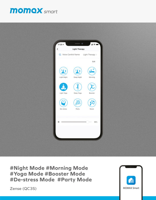 Zense IoT Ambient light with Wireless Charging (QC3) QC3SWWW