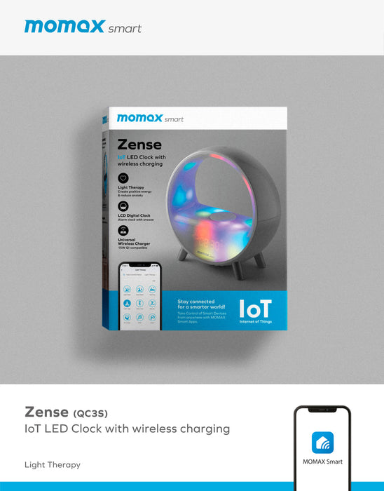 Zense IoT Ambient light with Wireless Charging (QC3) QC3SWWW