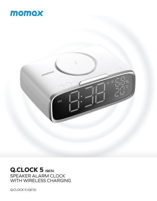 Q.Clock5 Digital Clock with Wireless Charging QC5