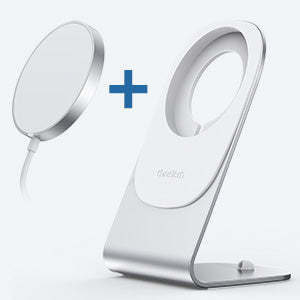 CHOETECH Magnetic Fast Wireless Charging Stand Holder with 5ft USB-C Cable for iPhone 12 (H047+T517)