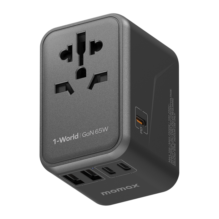 1-World 65W GaN Convenient Travel Socket UA8