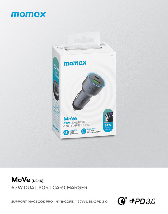 MoVe 67W dual-port car charger UC16
